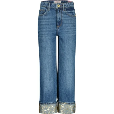 Afbeelding van Vingino wide leg regular waist jeans medium blue denim