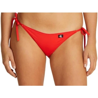Afbeelding van Calvin Klein Swimwear SIDE TIE Bikinibroekje, Dames, Maat: XS, Flaming chili
