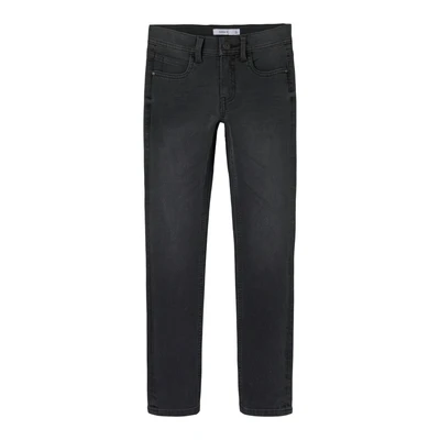 Afbeelding van Name it winter jeansbroek jongens grijs slim fit NkmSilas