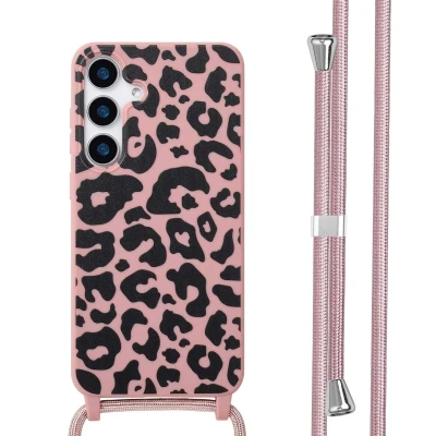 Afbeelding van Samsung Galaxy S25 Plus Hoesje Siliconen en TPU (zacht) imoshion Softcase/Koordhoesje/Backcover Animal Pink Telefoonhoesje