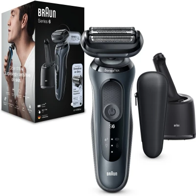 Afbeelding van Braun Series 6 61 N7000cc Elektrisch Scheerapparaat Mannen Met SmartCare Center Grijs