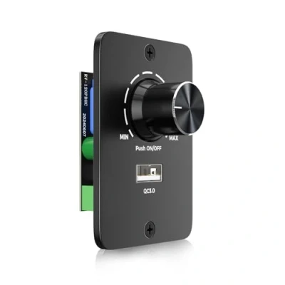 Afbeelding van HeatingLux Dimmer LED PWM DC 12V 24V 5A met USB QC3.0, Geschikt voor Kampeerterreinen, Boten, Vrachtwagens, Caravans, Dimbaarbare Gloeilampen