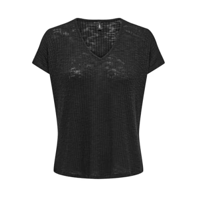 Afbeelding van ONLY Tshirt basic, Dames, Maat: Small, Black