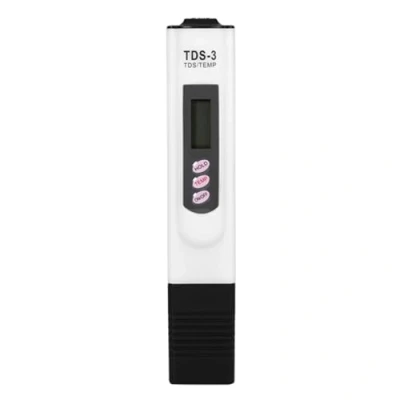 Afbeelding van Digital TDS meetinstrument, waterkwaliteittester, handheld meter, tester met lcd display, meetbereik 0 9990 ppm, watertester voor drinkwater, zwembad, aquarium, spa (wit)