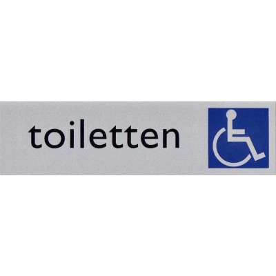 Afbeelding van Infobord pictogram toilet rolstoel 165x44mm