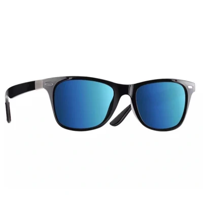 Afbeelding van Zonnebril heren/dames frame zwart / lenzen blauw UV400