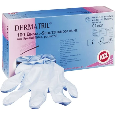 Afbeelding van KCL Dermatril 740 9 100 stuk(s) Nitril Wegwerphandschoen Maat (handschoen): 9, L
