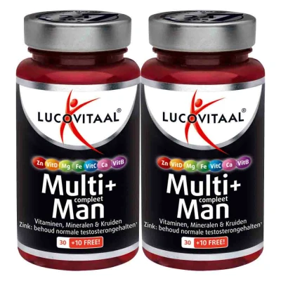 Afbeelding van 2+2 gratis: 2x Lucovitaal Multi + Compleet Man 40 tabletten