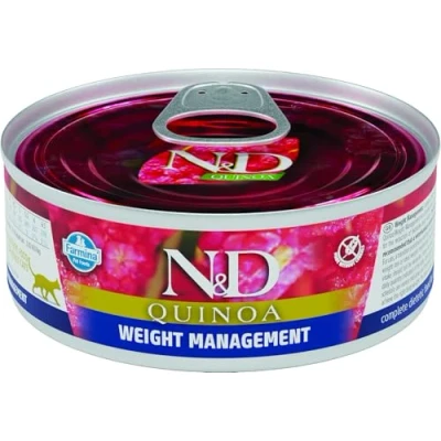 Afbeelding van N&amp;D Quinoa natvoeding voor de kat Weight Management Lam 80 gr. per 24 stuks