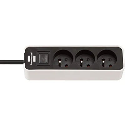 Afbeelding van Brennenstuhl Ecolor Stekkerdoos, wit, 3 voudig, met 1,5 m kabel