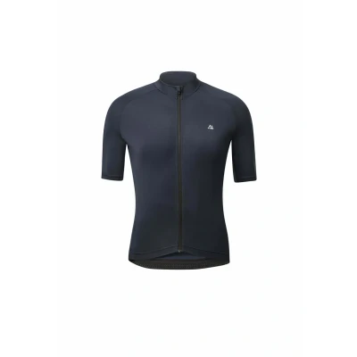 Afbeelding van DANISH ENDURANCE Fietsshirt Heren, Korte Mouwen Fiets, Ademend, met Volledige Ritssluiting en Achterzakken Marineblauw L