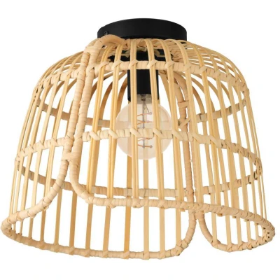 Afbeelding van EGLOÂ GlyneathÂ PlafondlampÂ Â E27Â Ã ̃Â 37,5Â cmÂ Zwart/Hout