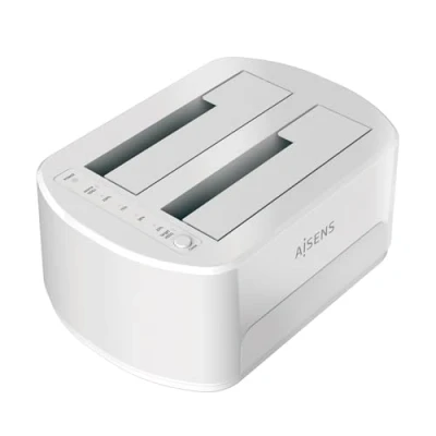 Afbeelding van AISENS Asds D02W Dual Bay Dockingstation SATA 2.5/3.5A USB 3.0/3.1 Gen1, Clone, Wit