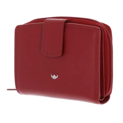 Afbeelding van Golden Head Leren Portemonnee Polo RFID Protect Billfold Coin Wallet Red Rood