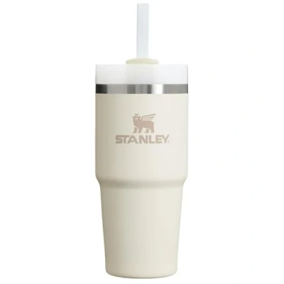 Afbeelding van STANLEY Quencher H2.0 FlowState roestvrij staal vacuüm geïsoleerde beker met deksel en rietje voor water, ijsthee of koffie, smoothie meer, crème 2.0, 14oz