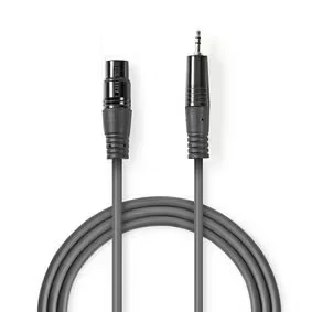 Afbeelding van XLR (m) naar jack 3.5 mm kabel Nedis 1.5 meter (Stereo, Gebalanceerd, 100% koper)