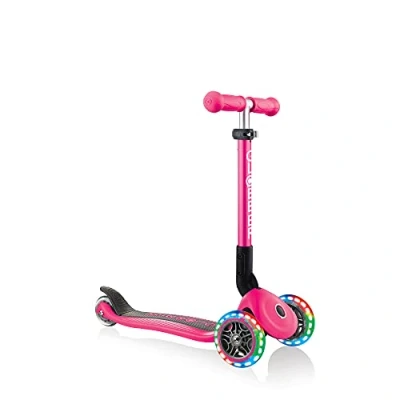 Afbeelding van GLOBBER Step JUNIOR FOLDABLE LIGHTS met lichtwielen fuchsia roze