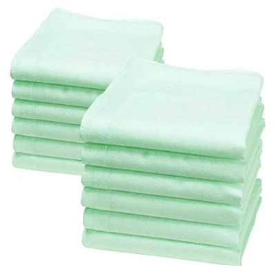 Afbeelding van Merrysquare Mini Zakdoeken Lilliput Model Klein Formaat 23cm x 12 Stuks 100% Katoen (Lichtgroen)