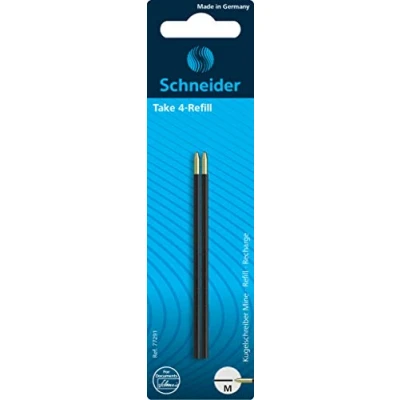 Afbeelding van 10x Balpenvulling Schneider Take 4, 2 stuks zwart