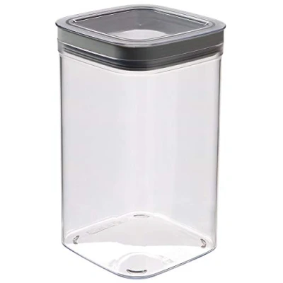 Afbeelding van Curver Dry Cube voorraaddoos Quadrato 1.8Lt 12X12X20H Transparant/Grijs