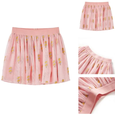 Afbeelding van vidaXL Kinderrokje Kinderrokjes Kinderkleding Kinderkled met tule 92 lichtroze