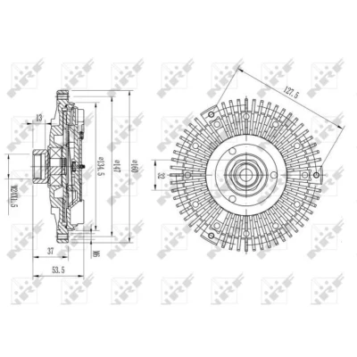 Afbeelding van Koppeling, radiateurventilator NRF 49581