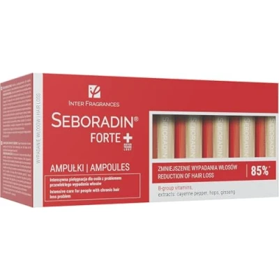 Afbeelding van SEBORADIN Forte Serum, overmatig chronisch haarverlies en dunner worden, stimuleert de haargroei, met natuurlijke extracten vitamines, Zwitserse medische technologie (14 x 5,5 ml)