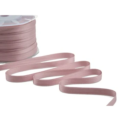 Afbeelding van Furlanis Dubbelzijdig satijnen lint, Italiaanse stof oudroze, 10 mm x 25 m