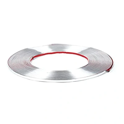 Afbeelding van MASO Auto Chrome Styling Decoratie Moulding Trim Strip Zelfklevende 6mm x 15M Zilver