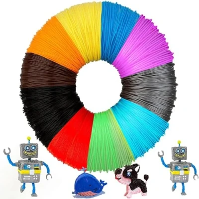 Afbeelding van 10 kleuren van 3D Pen Refills Filament, PLA Filament Refills, Printing 1.75mm Vullingen 5 meter per kleur, voor tekening, Als geschenken kinderen