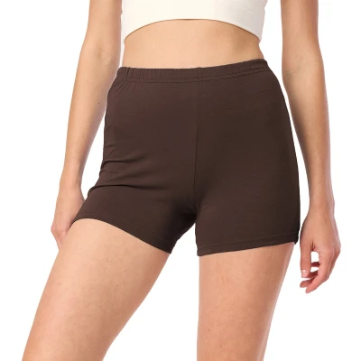 Afbeelding van Merry Style MS MS10 392 LE Dames Leggings Sport Vrijetijdsbroek Hotpants Shorts Boxershorts Kort Katoen Bruin XS