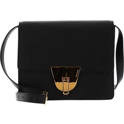 Afbeelding van COCCINELLE Leren Schoudertas Coccinellenico Handbag Noir Zwart