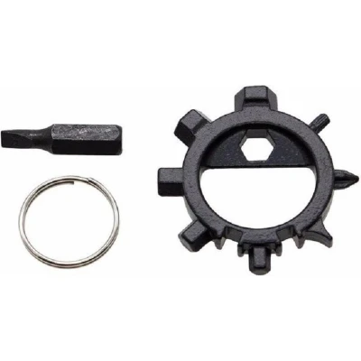 Afbeelding van Multitool Sneeuwvlok Multifunctioneel Fiets Outdoor Survival Cyclus Schroevendraaier Reparatie Kamp Flesopener Camping Zwart