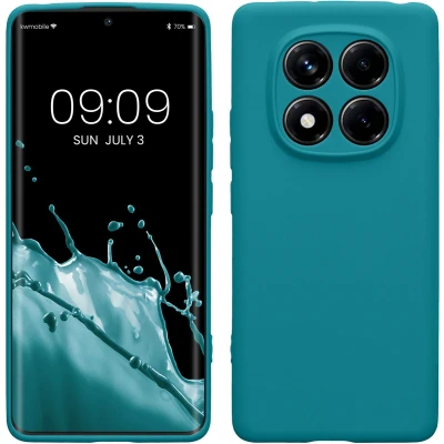 Afbeelding van kwmobile telefoonhoesje geschikt voor Xiaomi Redmi Note 14 Pro 4G Hoesje smartphone Precisie camera uitsnede In mat petrol