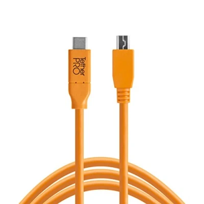 Afbeelding van Tether Tools TetherPro USB C 2.0 Mini B 5 Pin (4,6m Oranje)