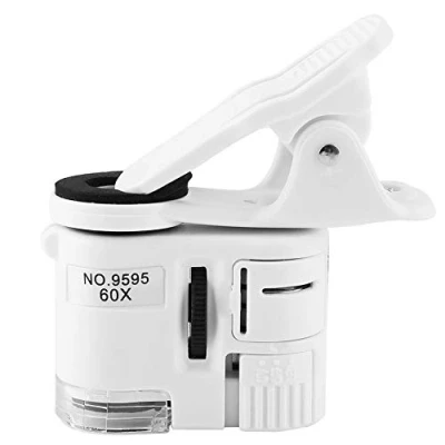 Afbeelding van Fydun Digitale microscoop in HD, 9595 W, 60 stuks, mobiele loep, led, uv licht, mini mobielclip, voor biologische sieraden, munten, postzegels, antiek
