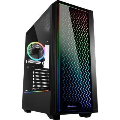 Afbeelding van Sharkoon RGB LIT 200 Midi tower PC behuizing Zwart
