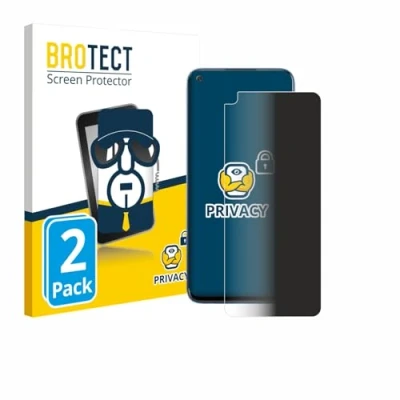 Afbeelding van BROTECT privacy screenprotector voor realme 7 5G Folie Beschermfolie Blauwlichtfilter (2 Stuks)