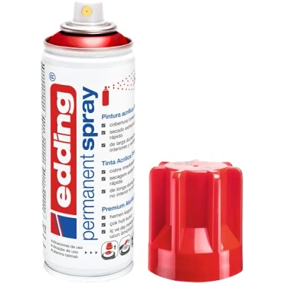 Afbeelding van Edding 5200 Permanent Spray Premium Acrylverf Verkeersrood Glanzend Ral 3020