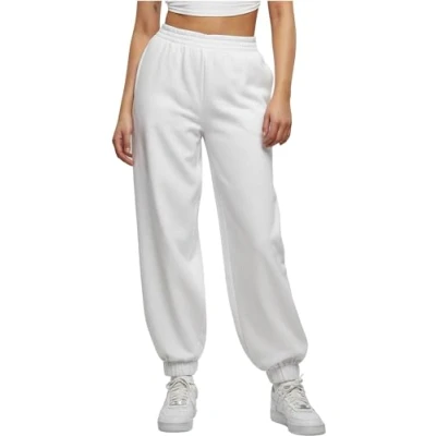 Afbeelding van Build Your Brand dames high waist ballon sweatpants broek broek, wit, S