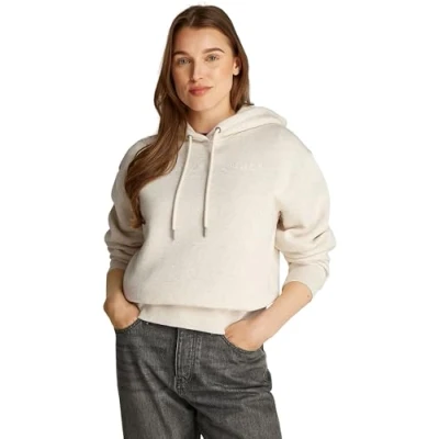 Afbeelding van Tommy Hilfiger CORP LOGO Hoodie Sweater, Dames, Maat: XL, Oatmilk heather