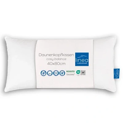 Afbeelding van Böhmerwald Comfort hoofdkussen, 70% veren / 30% dons, vulgewicht: 500 g, steuncomfort: normaal, 1 stuk (1 stuk), wit