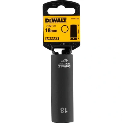 Afbeelding van DeWalt Accessoires Impact dop 18mm 1/2&quot; (Lang 78mm) DT7552 QZ