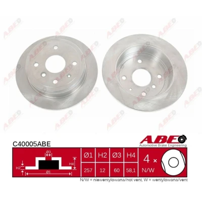 Afbeelding van ABE Remschijven C40005ABE