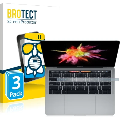 Afbeelding van BROTECT Screenprotector voor Apple MacBook Pro 13&quot; 2017 (Unteres Display) Folie Beschermfolie Beschermglas matte (3 Stuks)