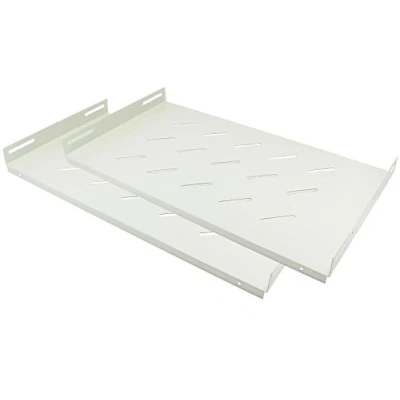 Afbeelding van Good Connections® 19&quot; plank 1HE set van 2 inbouwdiepte 270 mm voor 19 inch netwerk server, wandbehuizing/wandkast lichtgrijs (RAL7035)