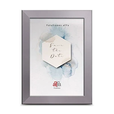 Afbeelding van aFFa frames, Hekla, fotolijst, MDF onderhoudsvriendelijk, rechthoekig, met acrylglasfront, zilver, A4, 21 x 29,7 cm