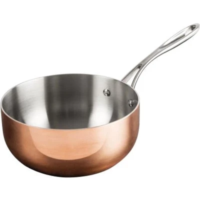 Afbeelding van Vogue Triwall koperen inductie sauteuse conisch 20cm