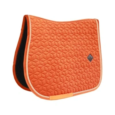 Afbeelding van Kentucky Zadeldekje Full Oranje Velvet Springen Zadeldoek