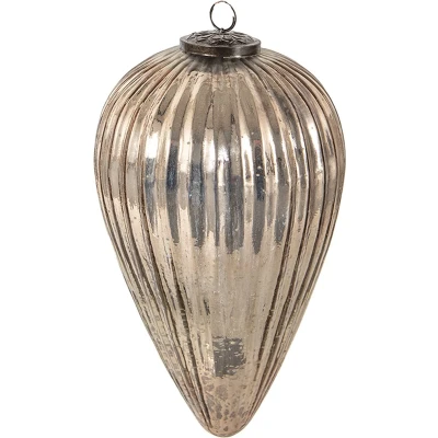 Afbeelding van Clayre &amp; Eef Kerstbal XL Ø 15 cm Goudkleurig Glas Kerstdecoratie